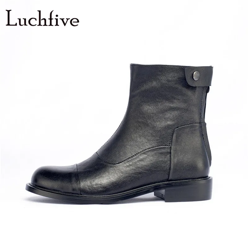 comfortable black booties low heel