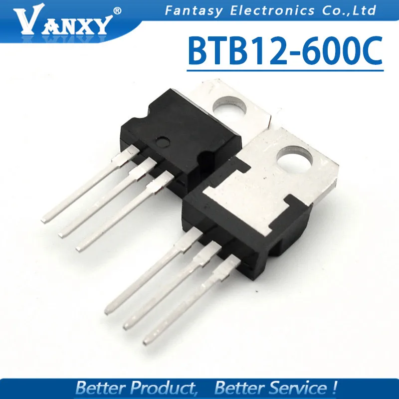 5 шт. BTB12-600C TO220 BTB12-600 BTB12 12-600C симисторов 12 ампер 600 Вольт-220