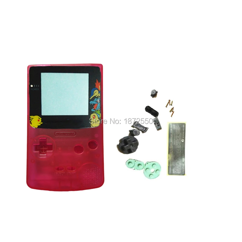 5 шт./лот чехол для игрового корпуса ярко розового цвета GameBoyColor Jiggly пышные линзы