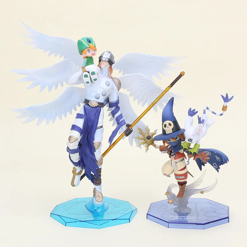 Digimon Adventure Figure Takaishi Takeru& Angemon Angewomon& Yagami wizzarmon ПВХ фигурка героя Digimon Colletion модель игрушки