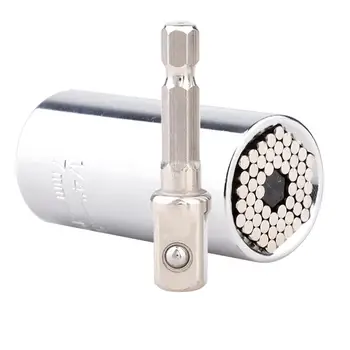 

2pcs/set Upgraded Version Not Rust Torque Wrench Head Set Socket Sleeve 7-19mm Drill Ratchet Bushing Spanner Key Hand Tools
