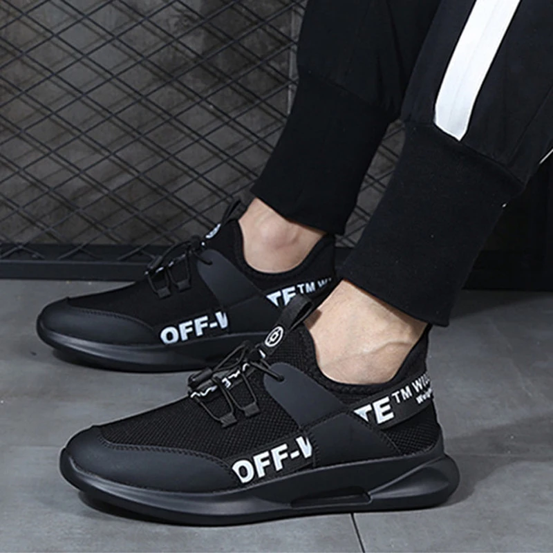 Mesh Men Casual Shoes Slip-On Black Men Shoes Light Comfortable Breathable Walking Mans Footwear Soft Adult Male Flats Sneakers