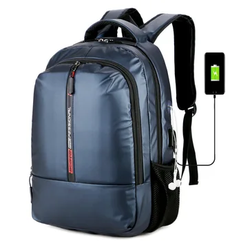 

Casual Male Waterproof Nylon Backpack USB Charging School Bags for Teenager Boys High Quality Large Fashion Travel Tote Backpack