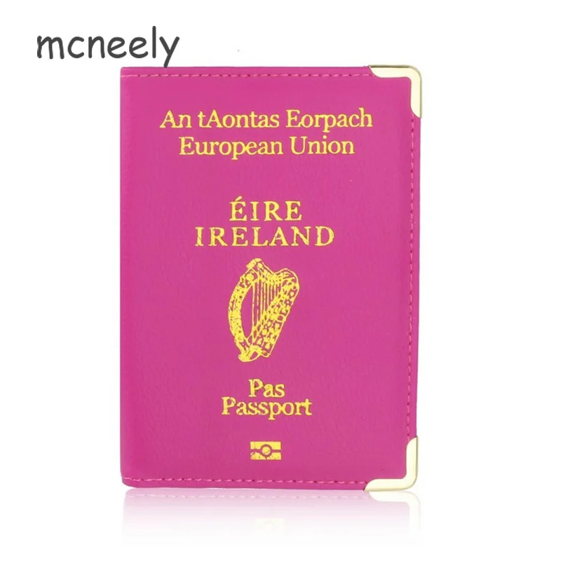 

High Quality Ireland Travel Passport Holder Protector Case for Ireland Leather Passport Cover Business& Credit Card Holder Case