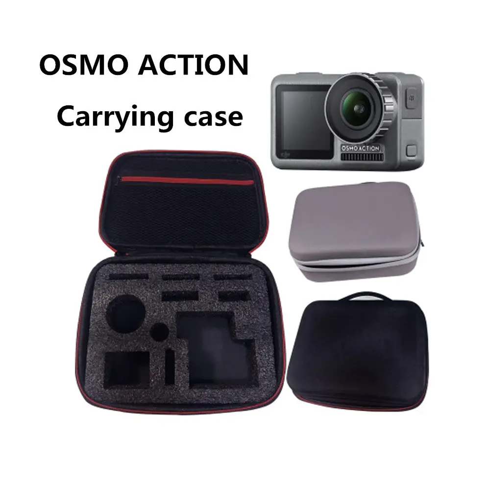 

For OSMO Action Portable Handheld Bag OSMO ACTION Carrying Case Storage Bag for DJOsmo Action Camera Accessories Kit Grey/Black