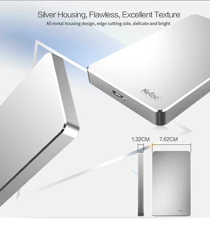 Netac K330 Портативный HDD 2,5 5400 об/мин внешние Портативный жесткий диск 1 ТБ 2 ТБ USB3.0 disco duro externo для портативного компьютера Mac