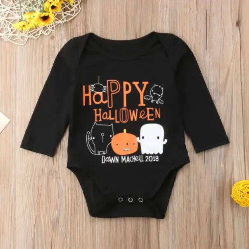 Newborn Baby Halloween Costumes Girl Boy Kid Long Sleeve Cotton Bodysuits Jumpsuit Outfits Baby Casual Clothes
