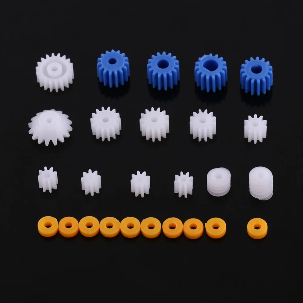 

26pcs/Lot Plastic Spindle Worm Gear & Sleeve 2MM/2.3MM/3MM/3.17MM/4MM for Aircraft Car Model