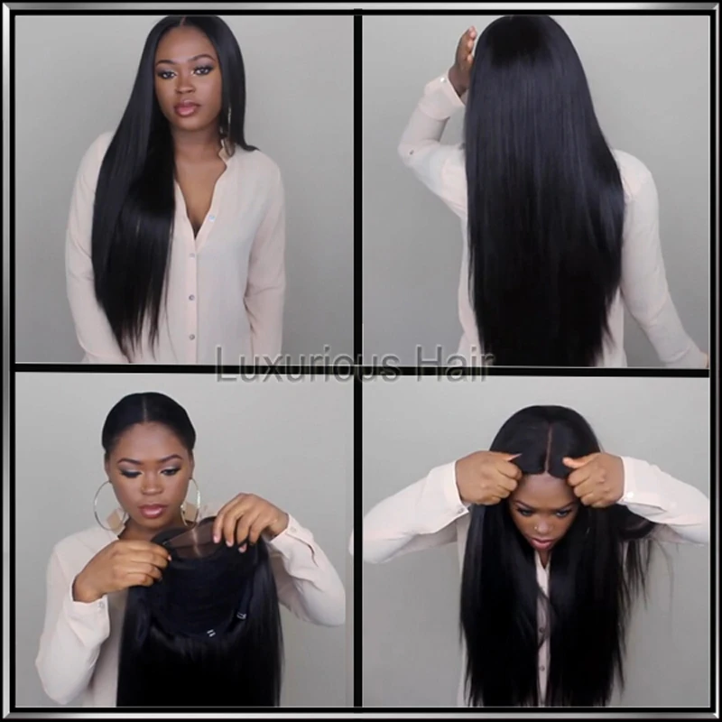 8A Full Lace Human Hair Wigs for Black Women Glueless Full Lace Wigs Brazilian Virgin Hair Straight Lace Front Human Hair Wigs