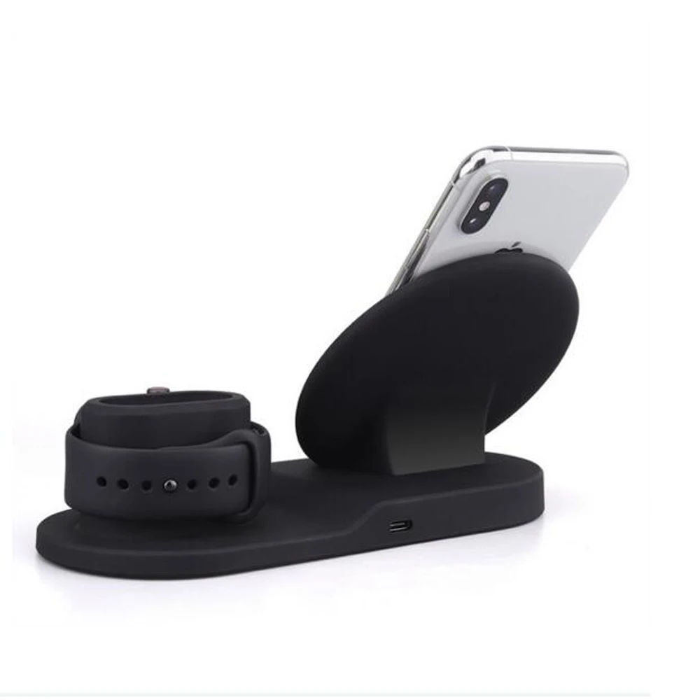 Беспроводное зарядное устройство QI подставка для IPhone 8Plus X XS Max XR беспроводная