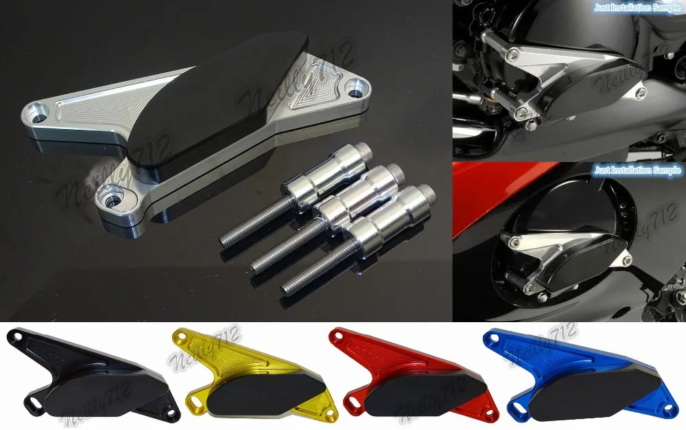 

waase Left Engine Crash Pads Frame Slider Protector For Suzuki GSXR600 GSXR750 GSXR 600 750 2006 2007 2008 2009 2010