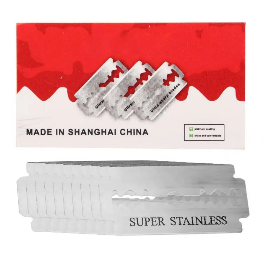 

Shaving Machines 10 pcs / Box Razor Blades Men Traditional Manual Razor Beard Trimmer Accessory Blades
