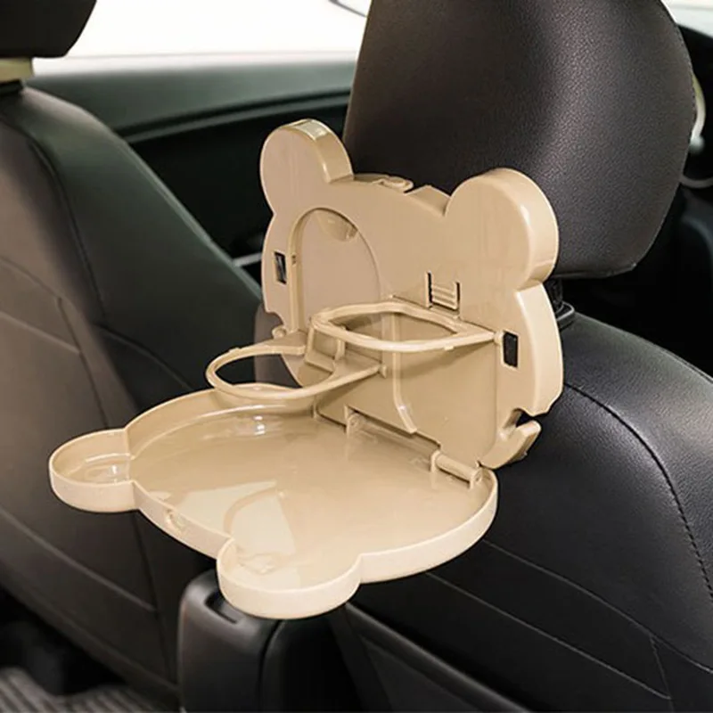 

OHANNY car seat back drink holder food tray folding dining table pallet back seat water cup holder