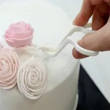 Пластиковые ножницы для крема, инструмент для переноса цветов, инструмент для украшения торта, инструмент для выпечки, цветочные ножницы, безопасность ногтей, декор розы