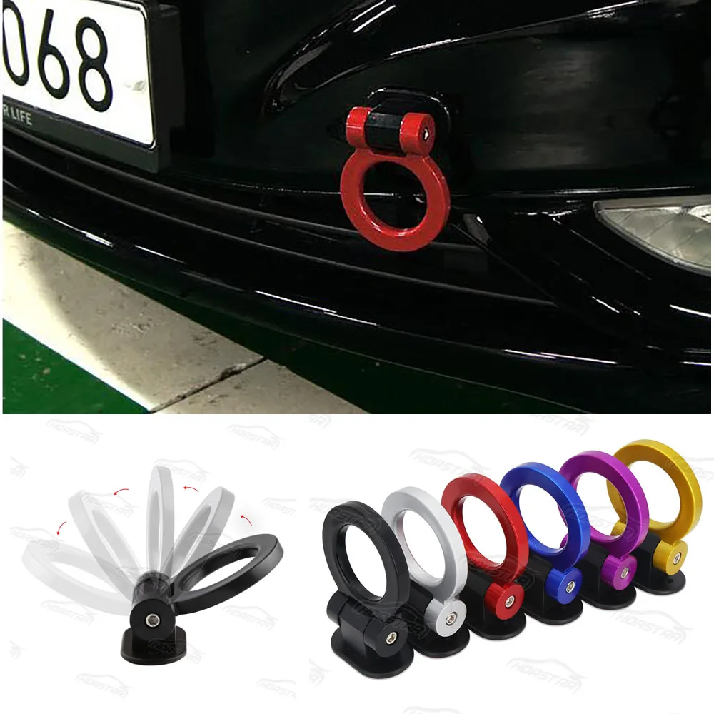 Универсальный Красочный гоночный автомобиль JDM ABS декоративный элемент для бампера наклейка буксировочный крюк прицеп кольцо передний задний автомобиль аксессуары для укладки