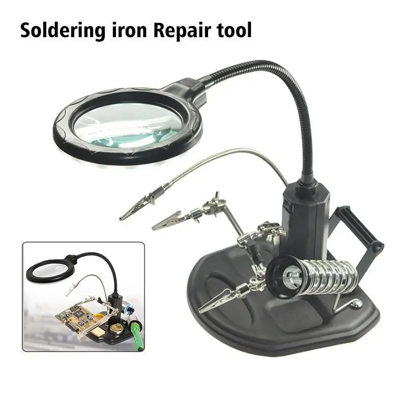 3X 6X Welding Magnifying Glass 16 LED Loupe Magnifier Alligator Clip Holder Clamp Helping Hand Soldering Iron Repair Tool 3X 6X Welding Magnifying Glass 16 LED Loupe Magnifier Alligator Clip Holder Clamp Helping Hand Soldering Iron Repair Tool