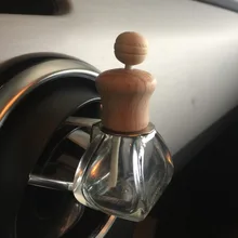 Орнамент прочный автомобильный воздушный выход флакон для духов эфирное масло пустые аксессуары квадратное дно простой прозрачный стеклянный подвесной авто