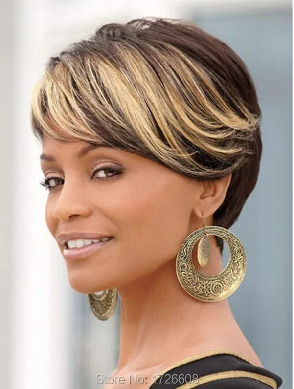2016 Short Hair Wigs for Black Women Pixie Cut Wig Women