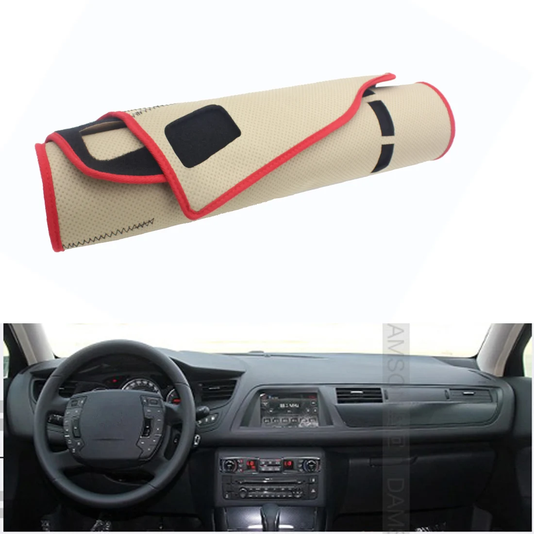 

Fit For Citroen C5 Car Dashboard Avoid Light Pad Instrument Platform Desk Cover Mat Silicone Non-skid Back Surface Car Styling