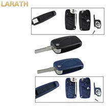 LARATH New Flip Fob Folding Remote Key Shell Case Cover 3 Buttons For FIAT Punto Ducato Stilo Panda Bravo Navy Black Blue