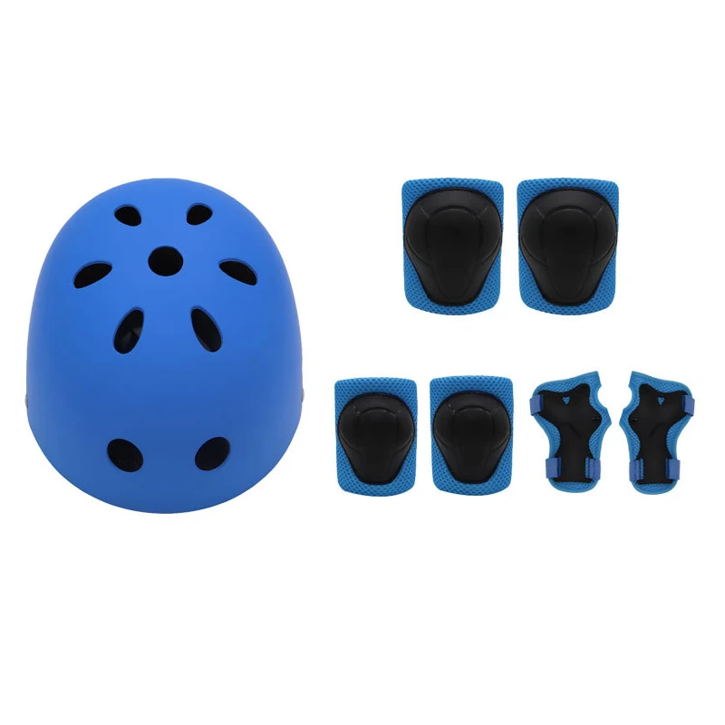 

7Pcs/Set Kids Helmet Knee Elbow Wrist Pads Kit for Bike Skateboard Roller Bicycle Sports JT-Drop Ship