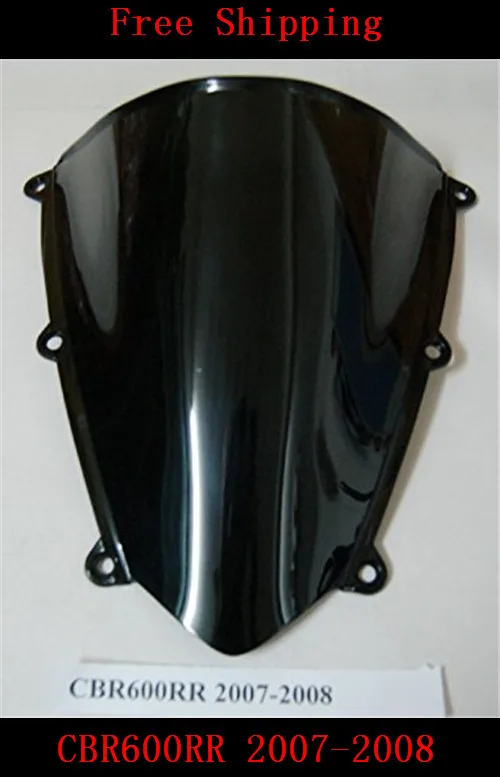 Для Honda CBR600RR 2007-2008 CBR600 CBR 600RR 600 мотоцикл двойной пузырь лобовое стекло черный |