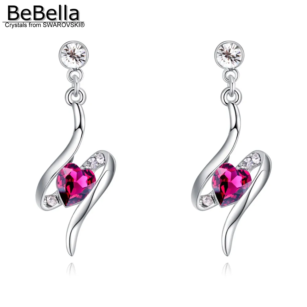 BeBella модные кулоны в виде сердца &quotлюбовь&quot висячие серьги для женщин
