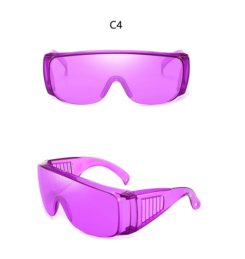 Негабаритные прозрачные солнцезащитные очки для женщин и мужчин, очки ярких цветов, пластиковые ветрозащитные очки, зимние уличные очки для работы UV400