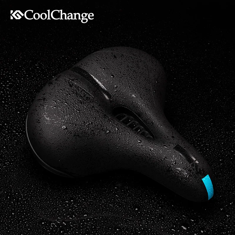 Велосипедное седло CoolChange уличные спортивные ПВХ водонепроницаемые стальные