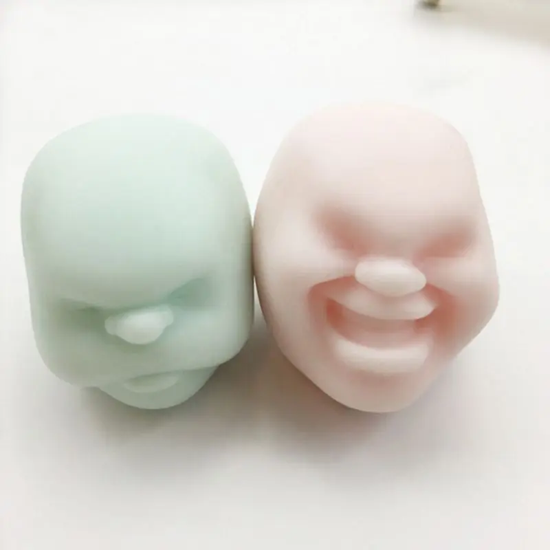 

Mini Decompression Simulation Human Face Ball Squeeze Toy Slow Rising Stress Reliever Christmas New Year Gift Portable