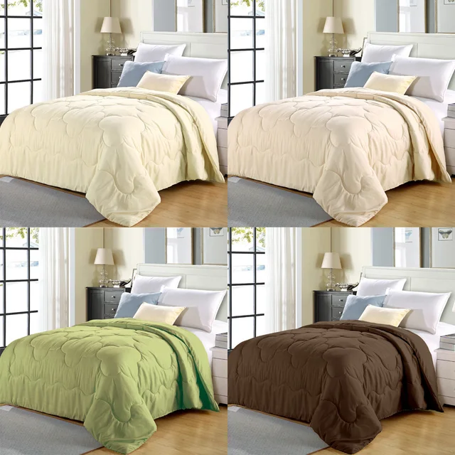 4 Color Queen Size Solid Winter Quilt Comforter Duvet 1