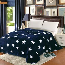 Bright stars bedspread Air conditioning blanket Super Soft Flannel Blanket on the sofa Bed Car Portable