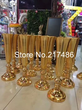 

wholesale beautiful tall metal flower vase gold paited flower stand wedding centerpiece for weddings decoration sunmood24