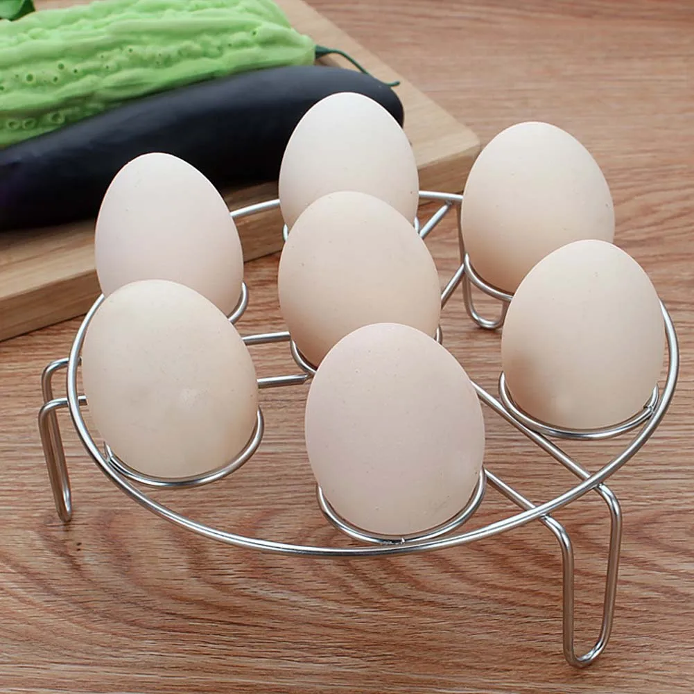1pcs 6 Holes Stainless Steel Steam Eggs Holders Boiled Egg Poachers