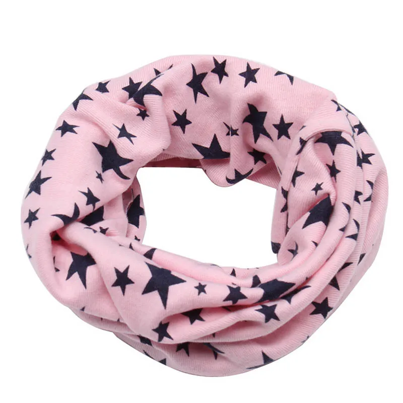 Детский шарф; шарфы; теплые петли; шейный платок со звездами; модные удобные для зимы; AIC88 - Цвет: light pink