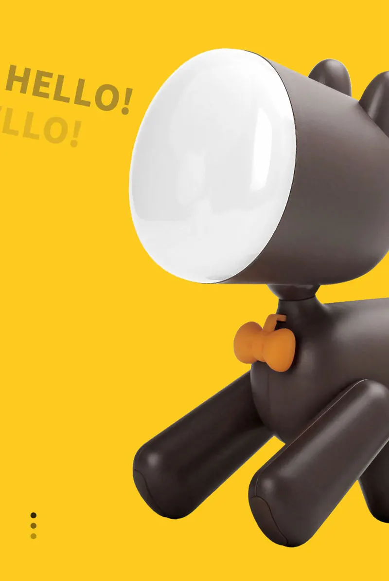 Lovely Puppy Lamp Cute Night Light Kids Baby Night Lamp USB Rechargeable Reading Bedside Lamp Eye Protection Dropshipping (1)