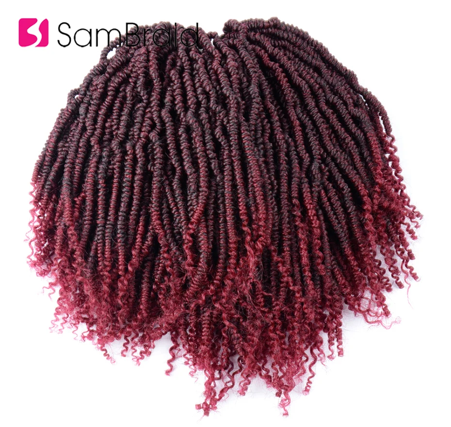 SAMBRAID прямо Весна Твист волос крючком косы искусственные локоны в стиле Crochet волос синтетические волосы страсть завивка, плетение волос для наращивания