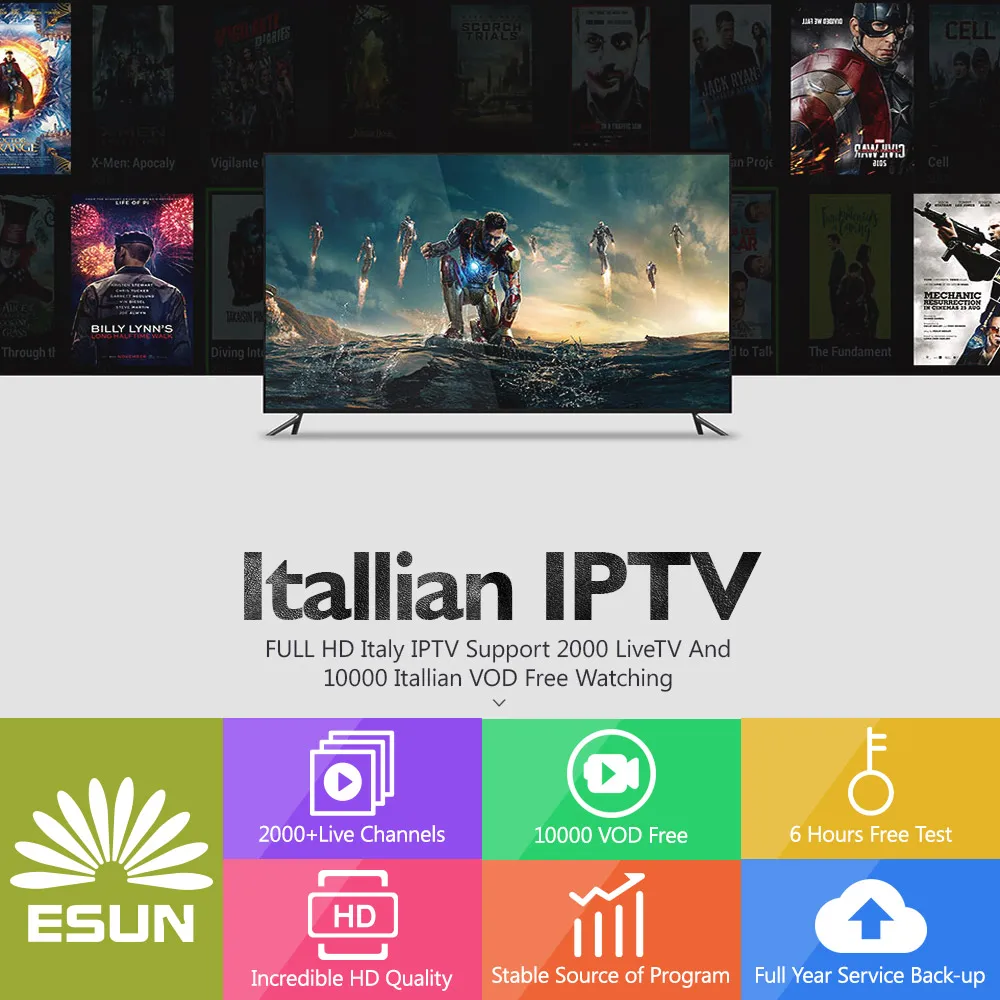 

TyinGon IPTV M3u Subscription Iptv Italy UK German French Spanish Mediaset Premium For Android Box Enigma2 Smart TV PC Linux