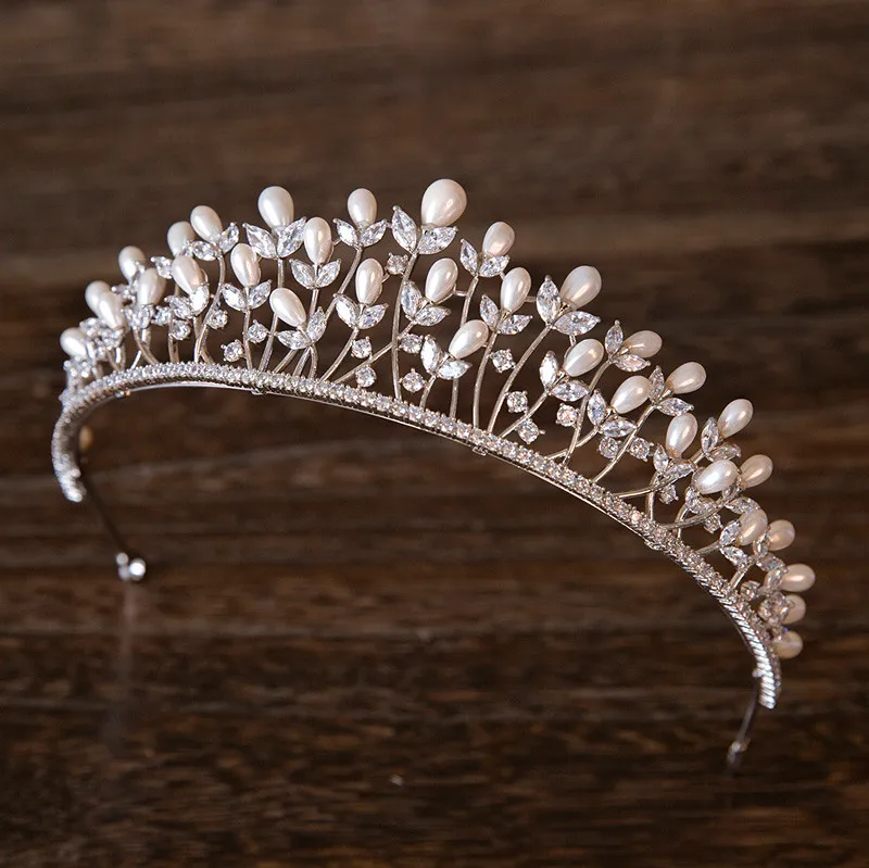 Full Zircon Shell Pearl Tiara Headband Crown Jewelry Bride Headpiece Wedding Hair Accessories Headbands Bijoux Cheveux Wigo1027 Bijoux Cheveux Wedding Hair Accessories Headbandswedding Hair Accessories Aliexpress