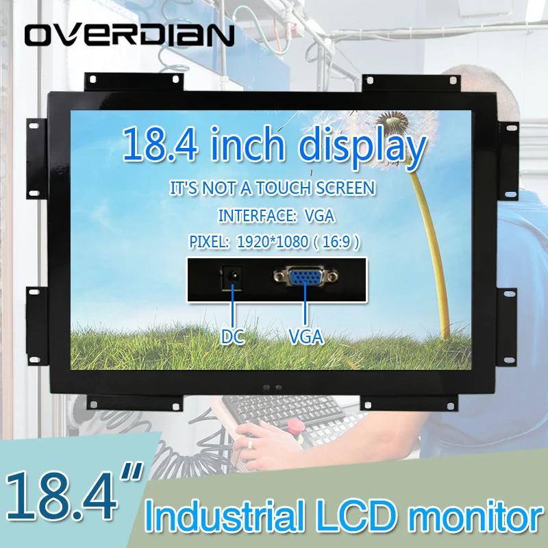 

18.4inch VGA Connector Iron Frame LCD Monitor/Display Non-Touch Screen Computer Monitor Widescreen Screen