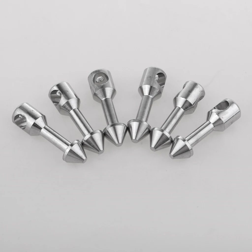 6 Pieces Stainless Steel Underwater Fishing Tool Bands Inserts Connectors 30mm Length