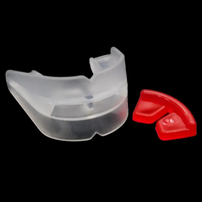 Deportes boca protección látex de doble cara protector bucal protector de boca para boxeadores artes marciales baloncesto fútbol Rugby jugador