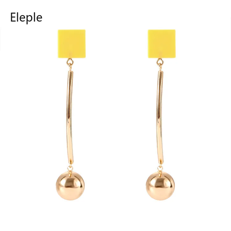 

Eleple Korean Long Metal Style Earrings Women Fashion Jewelry Accessories Wedding Anniversary Celebration Party Gifts C9D03