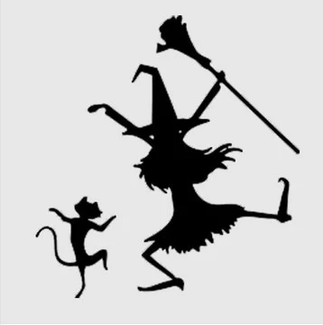witch cat halloween wall stickers wall decor wall decal window glass stickerschina - Halloween Wall Decor witch cat halloween wall stickers wall decor wall decal window glass stickerschina - Halloween Wall Decor