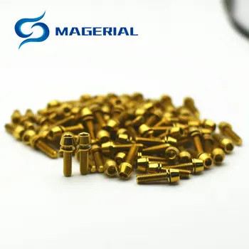 

Ti Bolt M5 x20 w/ Captive Washer Titanium Bolt for Stem Coned Head Hexagon Socket Ti screws Ti fasteners Pack of 4pcs