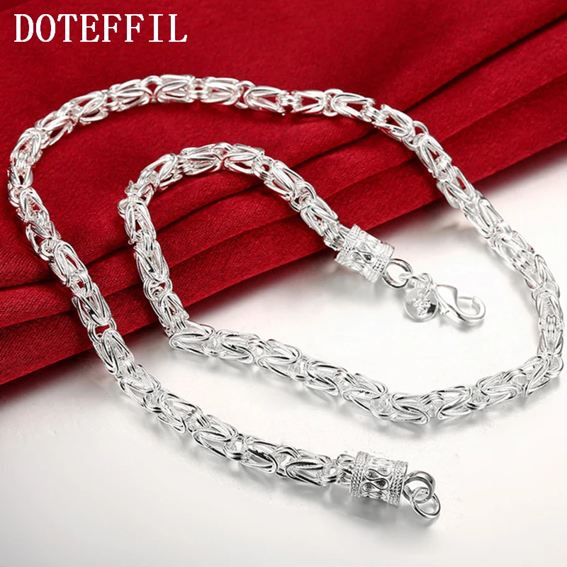 

Hot Sale Retail Wholesale Super Shiny 925 Silver Necklace Women Man Necklace 5mm 20 inch Twist Link Chain Jewelry