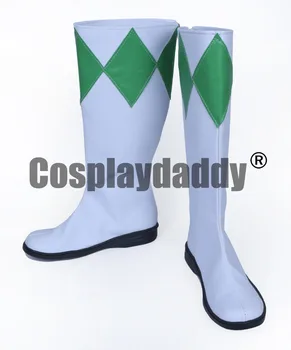 

Mighty Morphin Tommy Oliver White Long Cosplay Shoes Boots S008