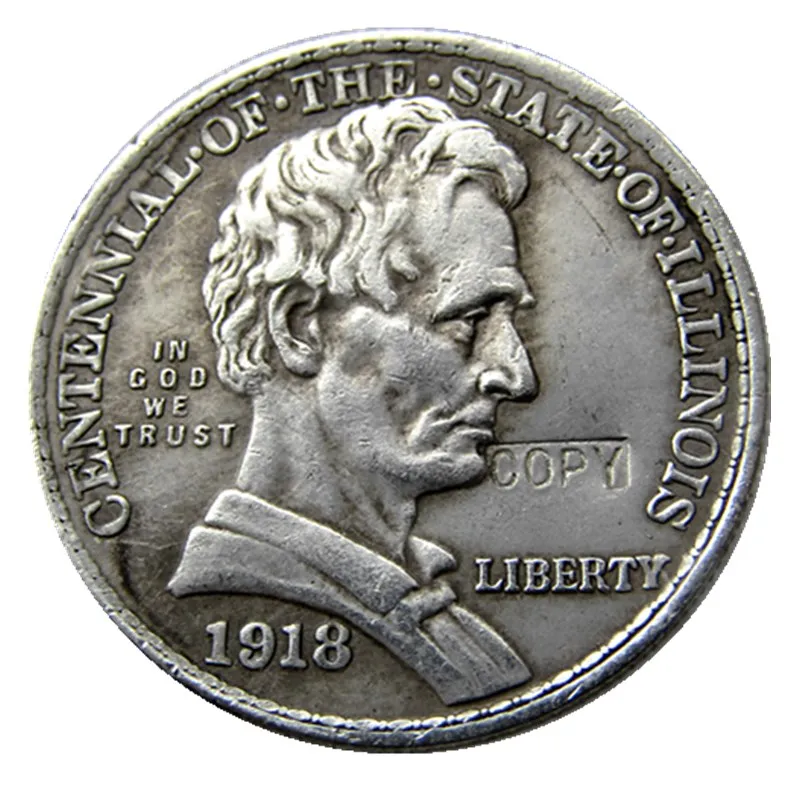 

1918 HALF DOLLAR SILVER PLATED COPY COINS