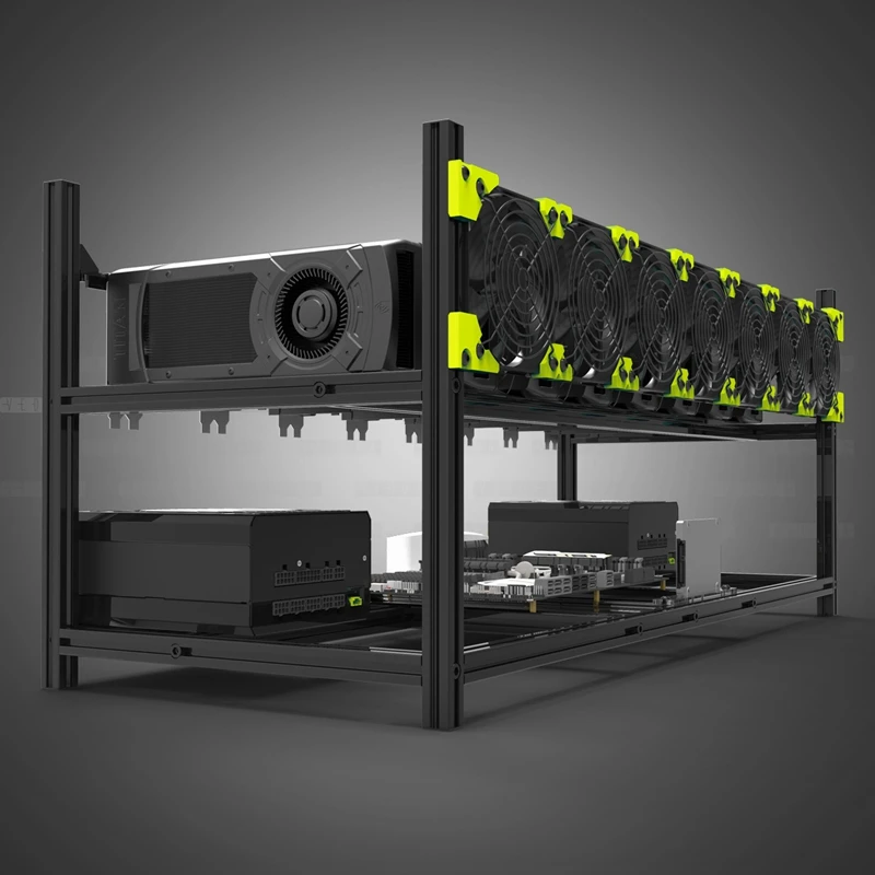 BTC Miner Case Server Rack 8 GPU Aluminum Stackable Mining Rig Open Air Frame For Ethereum Mining ETH ETC Bitcon XMR ZCash BTC Miner Case Server Rack 8 GPU Aluminum Stackable Mining Rig Open Air Frame For Ethereum Mining ETH ETC Bitcon XMR ZCash