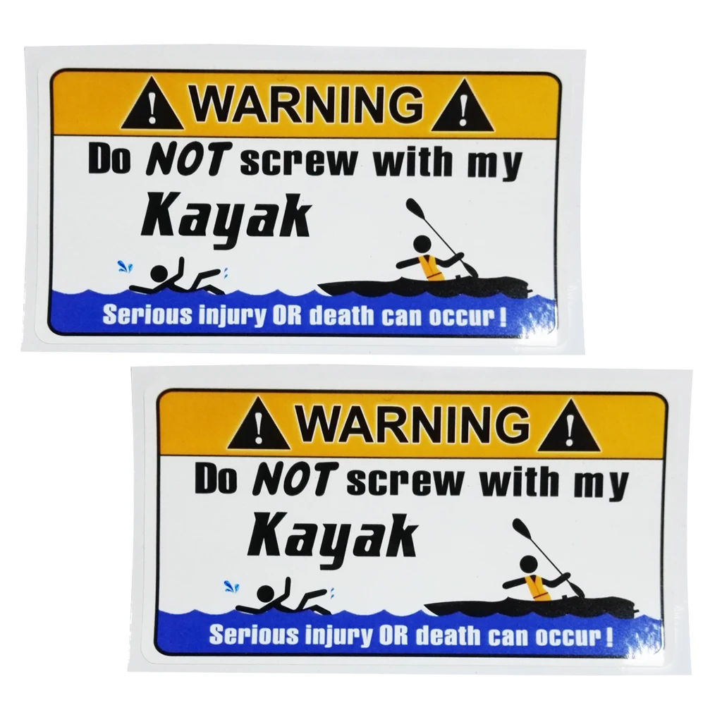 Marine Boat Stickers 2 Pcs/ Set Warning Decals Stickers for Kayak
